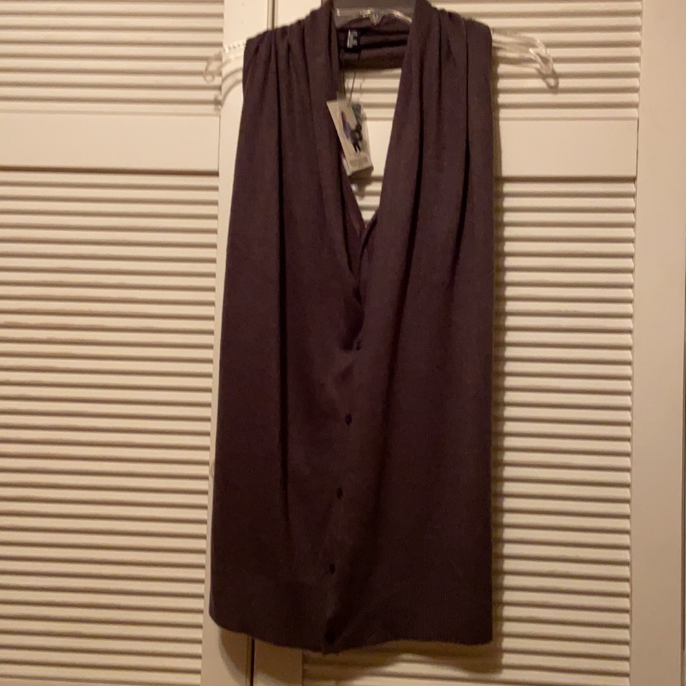 THE BORDEAUX Wear 4 Ways Poncho Vest Sleeves Sweater Wrap